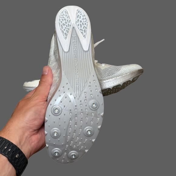 Under Armour Shakedown Elite Track White Halo Grey 3026442-100 New M9 W10.5 NWT - Picture 3 of 8